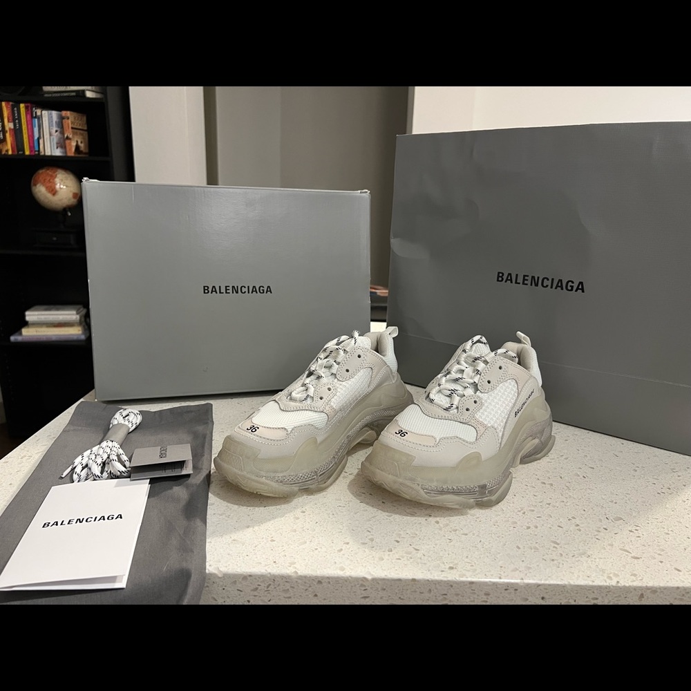 Balenciaga triple S fabric mesh sneakers size 36 (6-6.5W)